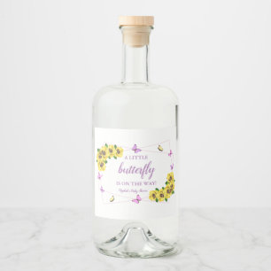 Étiquettes Pour Bouteilles De Liqueur Petit Baby shower papillon