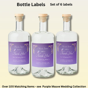 Étiquettes Pour Bouteilles De Liqueur Petits Étiquettes De Bouteille, Vin De Fleurs Mauv