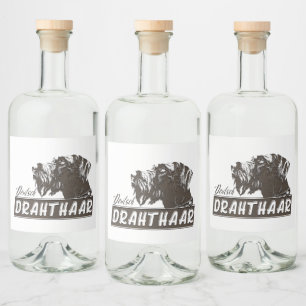Étiquettes Pour Bouteilles De Liqueur Pointeur À poils durs allemand