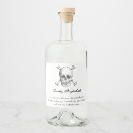Étiquettes Pour Bouteilles De Liqueur Poison d'Halloween