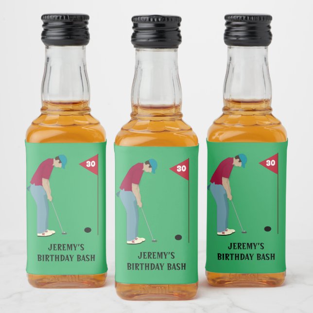 Étiquettes Pour Bouteilles De Liqueur Putage de golfeurs verts (Bouteilles)