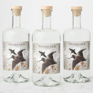Étiquettes Pour Bouteilles De Liqueur Saison de chasse à la bécasse