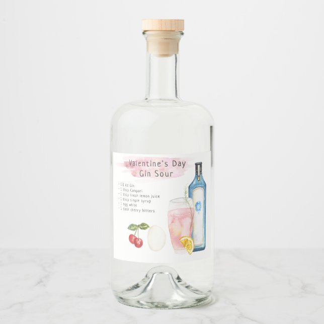 Étiquettes Pour Bouteilles De Liqueur Signature Cocktail Recette Mariage Faveur Étiquett (Devant)