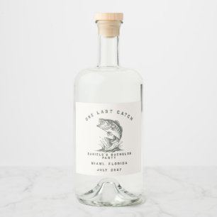 Étiquettes Pour Bouteilles De Liqueur Thème de pêche Fête de bachelor sur mesure