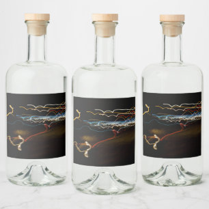Étiquettes Pour Bouteilles De Liqueur tireur noir