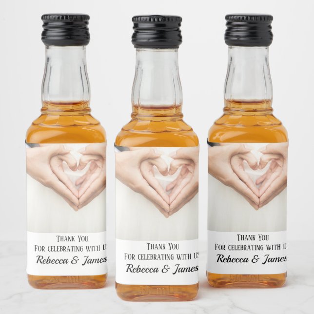 Étiquettes Pour Bouteilles De Liqueur Un mariage Merci personnalisé (Bouteilles)