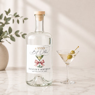Étiquettes Pour Bouteilles De Liqueur Un peu plus vieux Martini Ruban rose Anniversaire