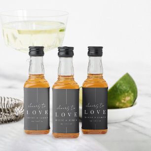 Étiquettes Pour Bouteilles De Liqueur Un script minimal moderne pour aimer le Mariage