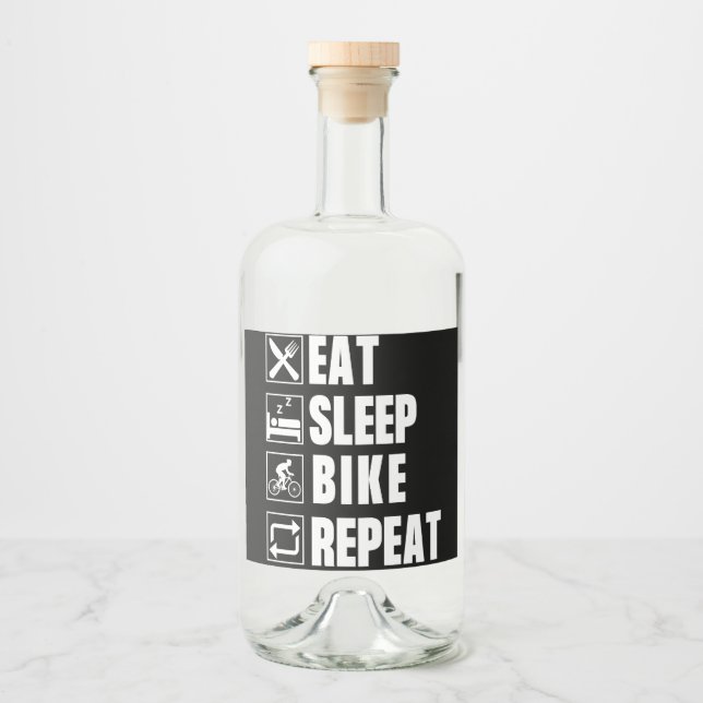 ÉTIQUETTES POUR BOUTEILLES DE LIQUEUR VÉLO (Devant)