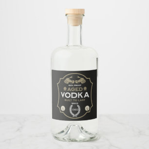 Étiquettes Pour Bouteilles De Liqueur Vodka sur la colline Anniversaire