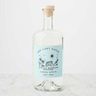 Étiquettes Pour Bouteilles De Liqueur Voyage de week-end sur le thème de la pêche pour e