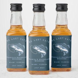 Étiquettes Pour Bouteilles De Liqueur Voyage de week-end sur le thème de la pêche pour e