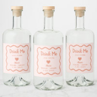 Wavy Pink Pastel Buvez-moi Mariage d'amour