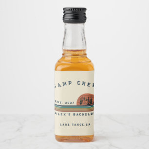 Étiquettes Pour Bouteilles De Liqueur Week-end de camping personnalisé pour enterrement