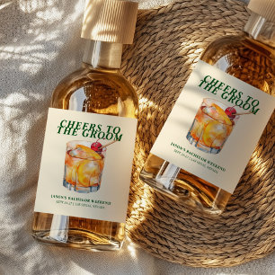 Étiquettes Pour Bouteilles De Liqueur Week-end de célibataire Old Fashioned Cocktail