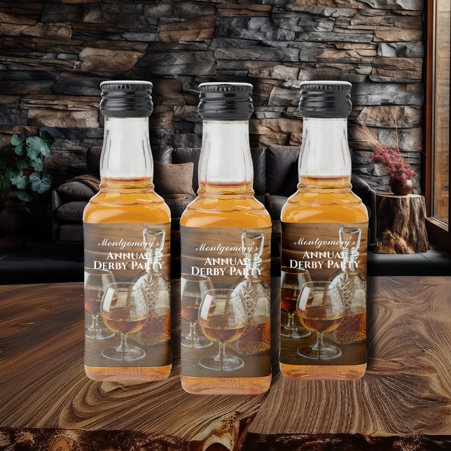 Étiquettes Pour Bouteilles De Liqueur Whiskey Decanter Derby Party Mini (Whiskey Decanter Derby Party Mini Liquor Bottle Labels)