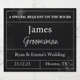 Étiquettes Pour Bouteilles De Liqueur Whiskey Proposition Groomsmen Personnalisable