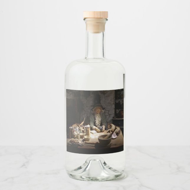 Étiquettes Pour Bouteilles De Liqueur White Witch's Kitchen Museum, Witchcraft & MAGICK (Devant)