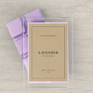 Étiquettes Pour Bouteilles De Vin Ajouter Marque Gris Bordure Rustique Kraft Étiquet