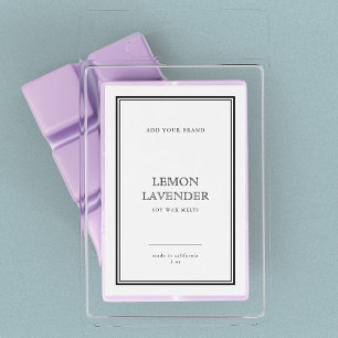 Étiquettes Pour Bouteilles De Vin Ajouter votre marque Classic Black Border Étiquett