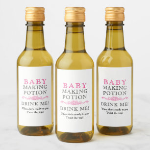 Étiquettes Pour Bouteilles De Vin Baby shower Favoriser Le Bébé Faire Potion Mini