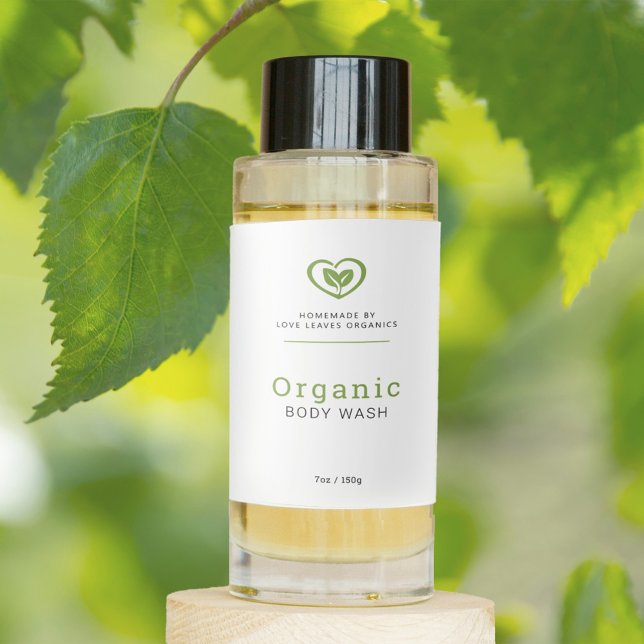 Étiquettes Pour Bouteilles De Vin Beauté bio beauté biologique feuille logo étiquett (Créateur téléchargé)