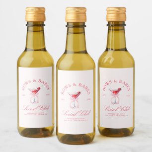 Étiquettes Pour Bouteilles De Vin Bows & Babes Coquette Cerises Enterrement de Vie d