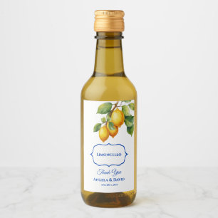 Étiquettes Pour Bouteilles De Vin Citron Mini Limoncello Mariage