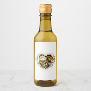 Étiquettes Pour Bouteilles De Vin Coeur vapeur avec un manomètre