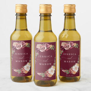 Étiquettes Pour Bouteilles De Vin Country Boho Mariage rustique Faveurs Mini Étiquet