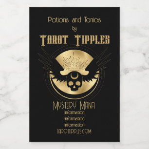 Étiquettes Pour Bouteilles De Vin Créez votre propre Tarot Température Arcane Or