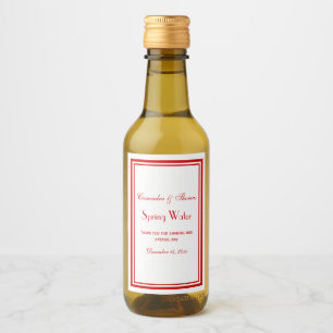 Étiquettes Pour Bouteilles De Vin do-it-yourself Couleurs Elégant Rouge encadré Étiq