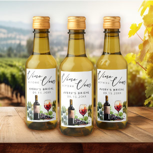 Étiquettes Pour Bouteilles De Vin Élégant Vino Avant les Vœux Réception de Mariage à