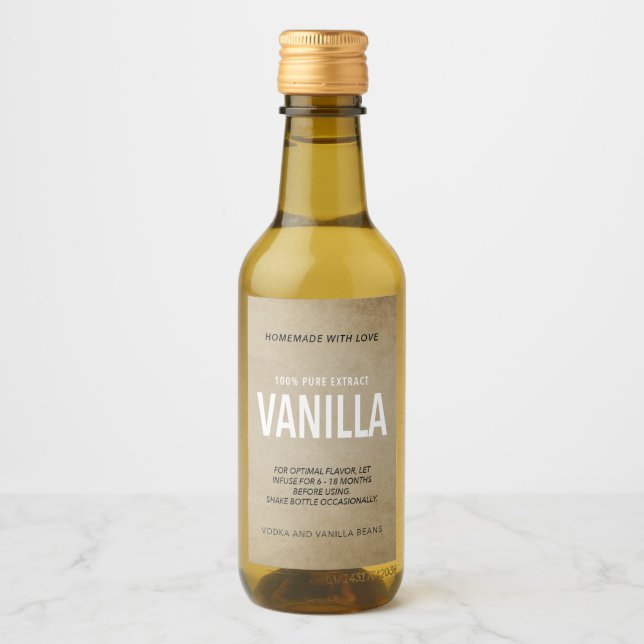 Étiquettes Pour Bouteilles De Vin Extrait de vanille VE006_04wn (Devant)