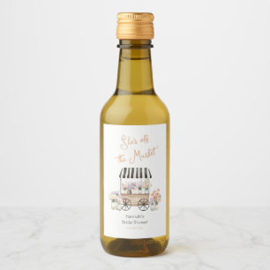 Étiquettes Pour Bouteilles De Vin Fraîche De La Fête des mariées Florale Du Marché