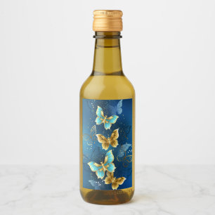 Étiquettes Pour Bouteilles De Vin Golden butterflies