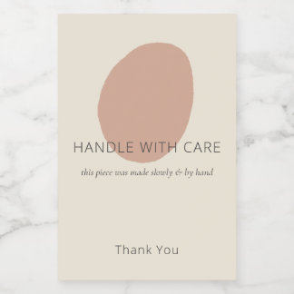 Étiquettes Pour Bouteilles De Vin Handle With Care Terracotta Artisan Custom Label 