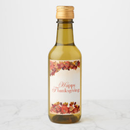 Étiquettes Pour Bouteilles De Vin Happy Thanksgiving