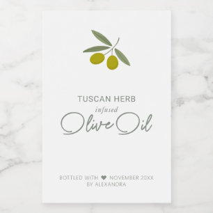 Étiquettes Pour Bouteilles De Vin Huile d'olive contaminée maison
