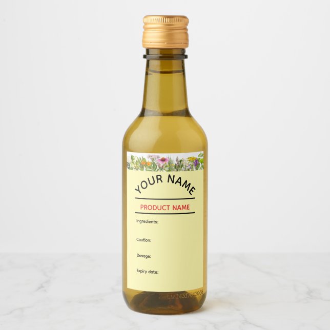 Étiquettes Pour Bouteilles De Vin Kidney Cleanse Tonic Label (Devant)