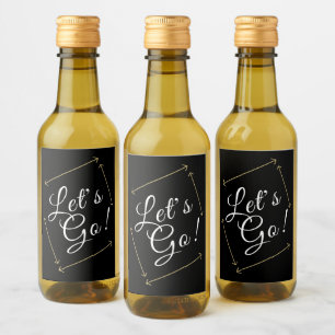 Étiquettes Pour Bouteilles De Vin lettrage amusant ALLONS-Y !