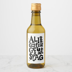 Étiquettes Pour Bouteilles De Vin Lino allemand "Joyeux anniversaire" Imprimer