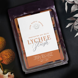 Étiquettes Pour Bouteilles De Vin Lychee Blush brûlé cire orange fond produit étique