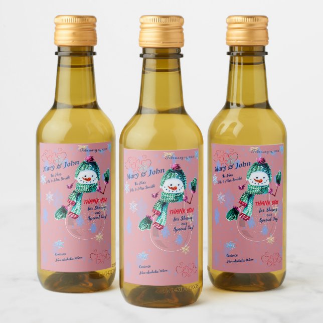 Étiquettes Pour Bouteilles De Vin Mariage amusant Mini (Bouteilles)