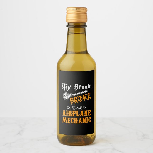 Étiquettes Pour Bouteilles De Vin Mécanique de l'avion (Devant)