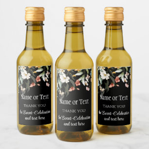 Étiquettes Pour Bouteilles De Vin Merci Mini Bouteilles Célébration, Flore Drop
