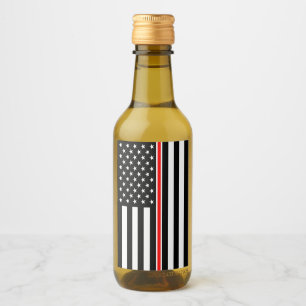 Étiquettes Pour Bouteilles De Vin Mince Red Line Drapeau : Mémorial du héros des pom