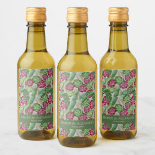 Étiquettes Pour Bouteilles De Vin Mini Baby Shower Tropical