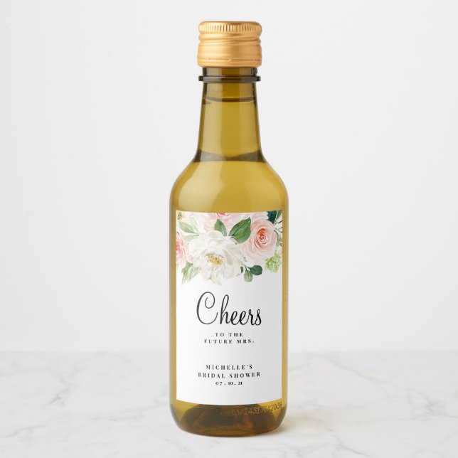 Étiquettes Pour Bouteilles De Vin Mini Étiquettes de vin, Blush (Devant)