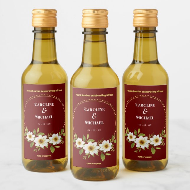 Étiquettes Pour Bouteilles De Vin Mini Soirée de Mariage de Vins (Bouteilles)